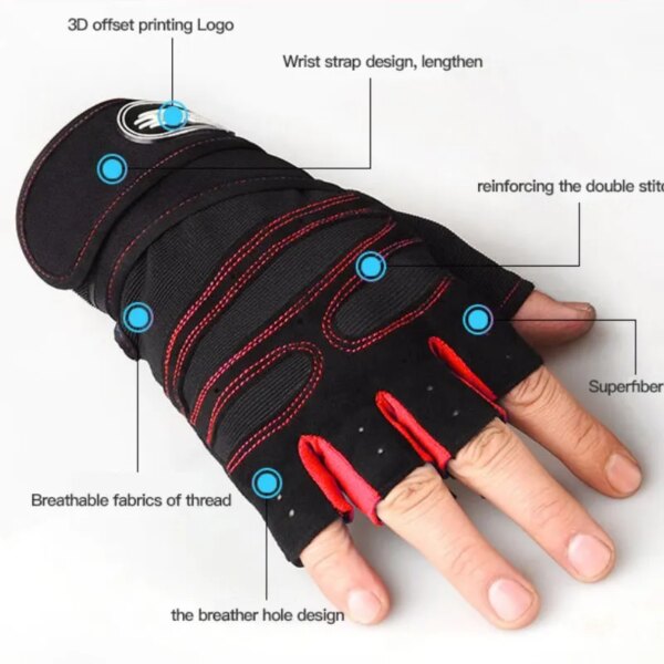 Half Finger Fitness Gloves: Non-Slip Wrist Guard for Exercise