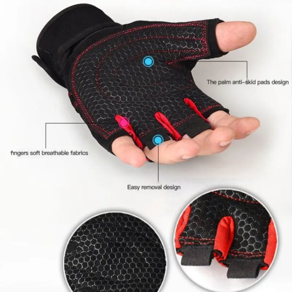 Half Finger Fitness Gloves: Non-Slip Wrist Guard for Exercise