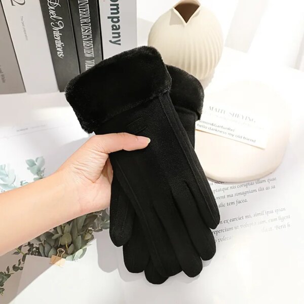 57294-3kauyp.jpg Winter Plush Gloves for Women: Fashionable & Warm