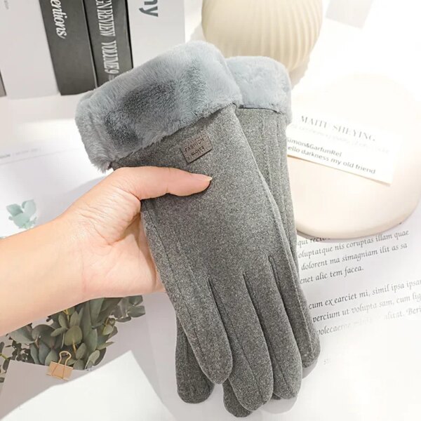 57294-ma2xcc.jpg Winter Plush Gloves for Women: Fashionable & Warm