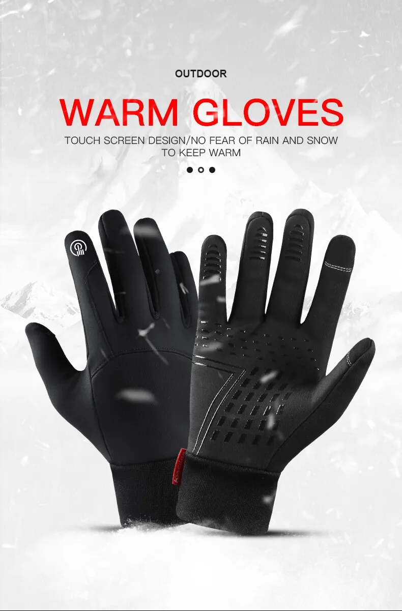 Touch Screen Outdoor Cycling Gloves: Warm & Non-slip