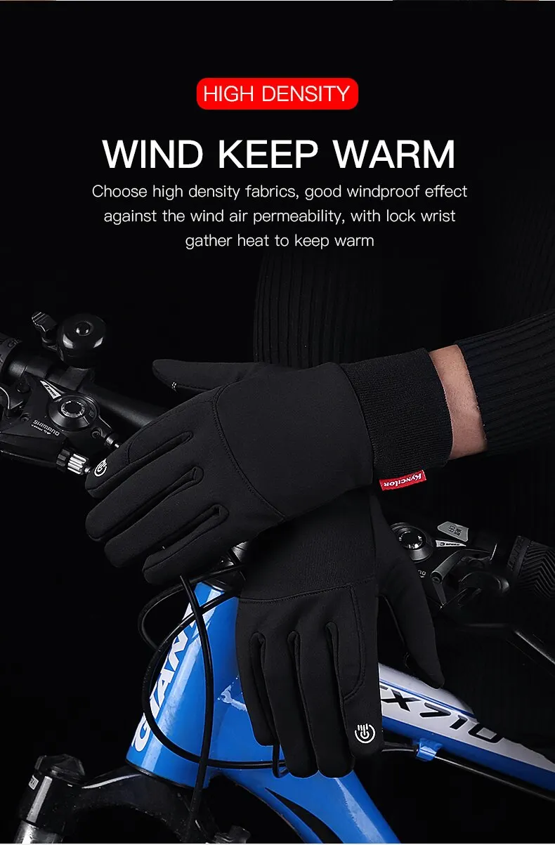 Touch Screen Outdoor Cycling Gloves: Warm & Non-slip