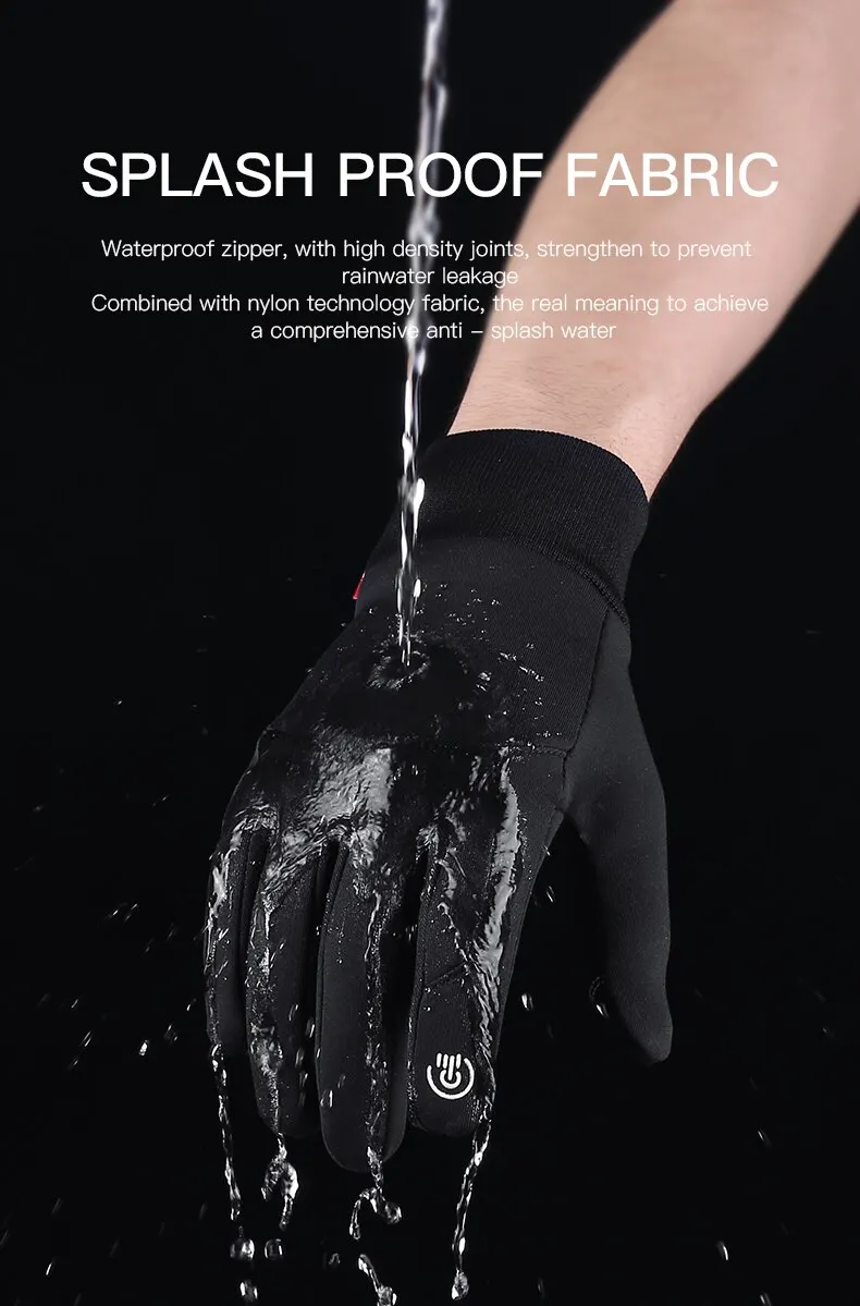 Touch Screen Outdoor Cycling Gloves: Warm & Non-slip