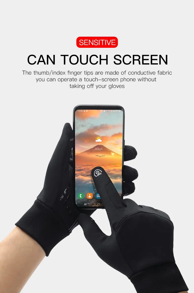 Touch Screen Outdoor Cycling Gloves: Warm & Non-slip