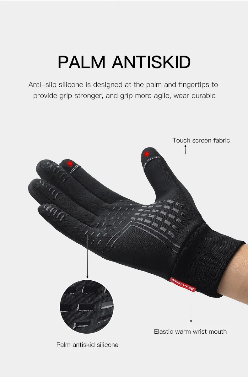 Touch Screen Outdoor Cycling Gloves: Warm & Non-slip