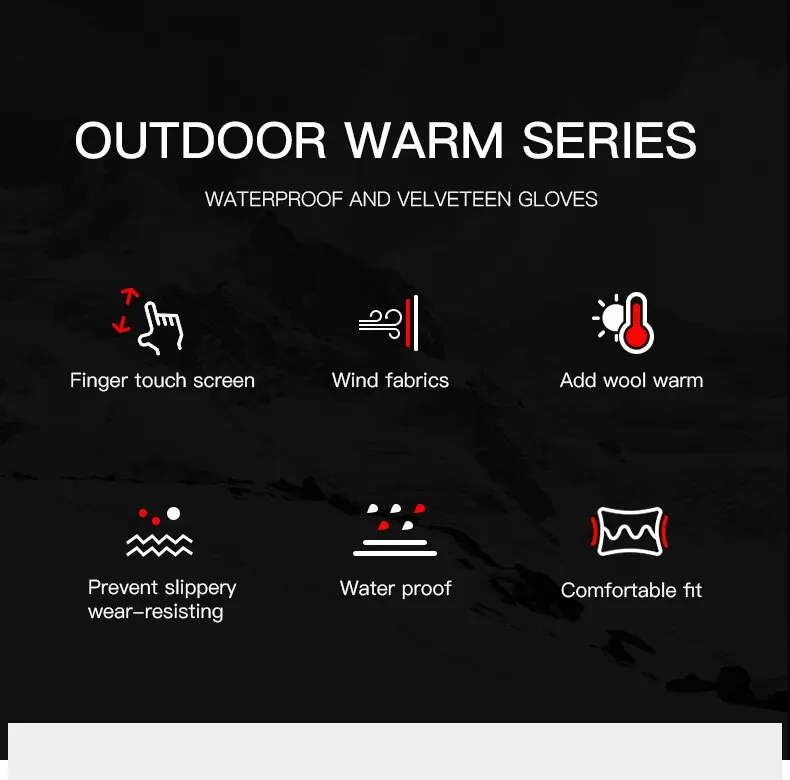 Touch Screen Outdoor Cycling Gloves: Warm & Non-slip