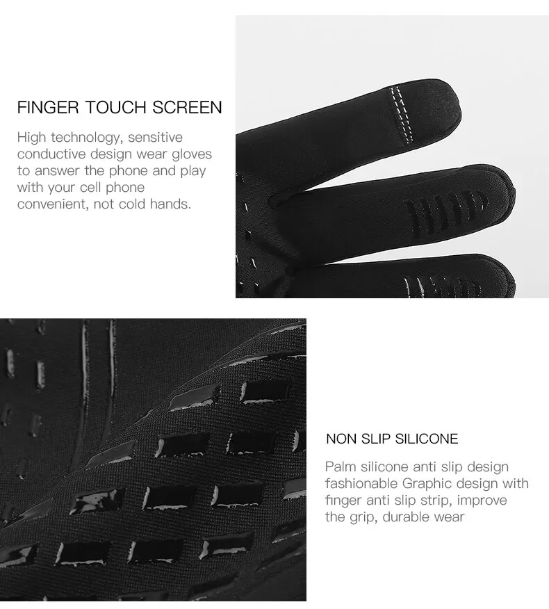 Touch Screen Outdoor Cycling Gloves: Warm & Non-slip