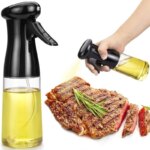 200ml Black Kitchen Oil Spray Bottle: Pneumatic Dispenser