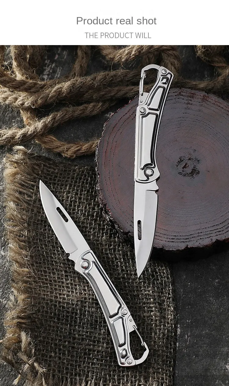 Stainless Steel Folding Fruit Knife: Non-Slip Handle