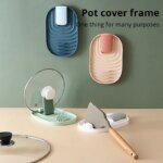 Silicone Nordic Style Pot Lid Shovel Storage Rack: Non-Slip