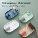Silicone Nordic Style Pot Lid Shovel Storage Rack: Non-Slip