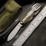 7-in-1 Stainless Steel Outdoor Tableware: Foldable Design