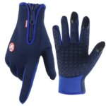 Touchscreen Fleece Blue Black Warm Glove