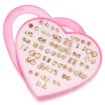 New Random 36 Pairs/Lot Mini Stud Earrings: Cute Designs