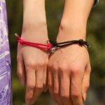 2-Piece Black and White Magnetic Hand Rope: Couple or Friend Accessory