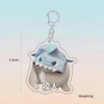 DIY 6 Pcs Cartoon Kawaii Key Chain Set: Banana Cat & Bread Heart