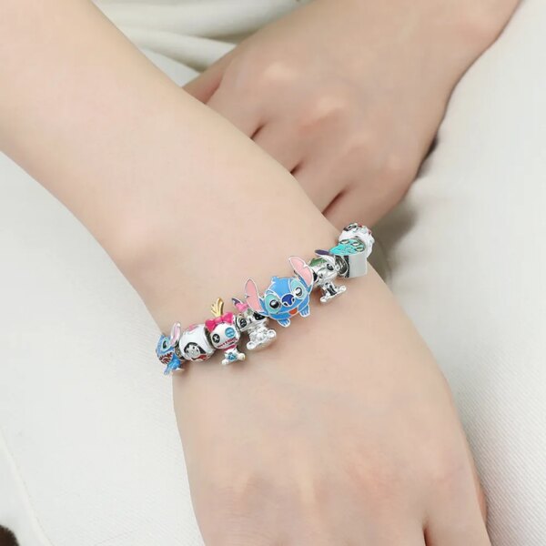 58160-ff42dc.jpg Disney Lilo and Stitch Charm Bracelet: Best friend Gift for Women & Kids