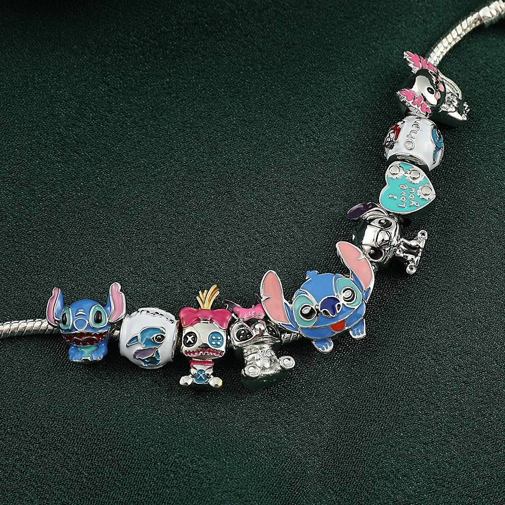 Disney Lilo and Stitch Charm Bracelet: Best friend Gift for Women & Kids