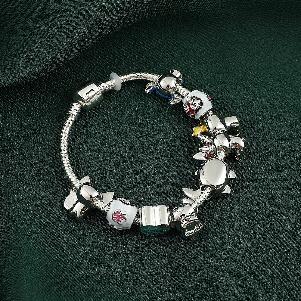 Disney Lilo and Stitch Charm Bracelet: Best friend Gift for Women & Kids