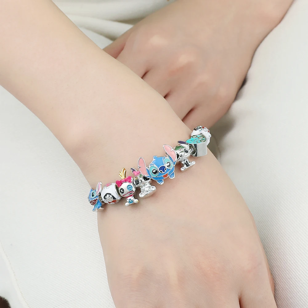 Disney Lilo and Stitch Charm Bracelet: Best friend Gift for Women & Kids