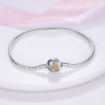 Original 925 Silver Bracelet: Star, Moon, Sun, Four Leaf Clover