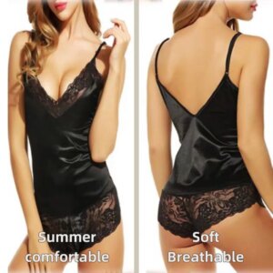 Black Lace Nightclothes: