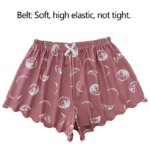 Women's Sports Camisole and Shorts Pajama Set: Pink Moon and Planet Print