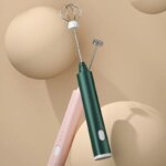 USB Rechargeable Handheld Milk Frother: 3 Speeds, Electric