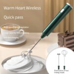 USB Rechargeable Handheld Milk Frother: 3 Speeds, Electric