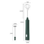 USB Rechargeable Handheld Milk Frother: 3 Speeds, Electric