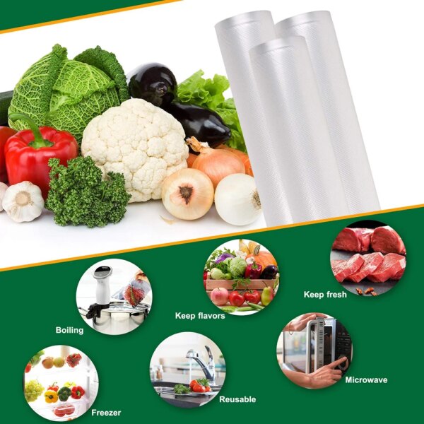 58997-1cxtp9.jpg Vacuum Sealer Roll Bags: Sous Vide Food Storage, 300CM