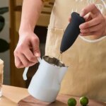 Electric Milk Frother: Handheld Coffee Foamer