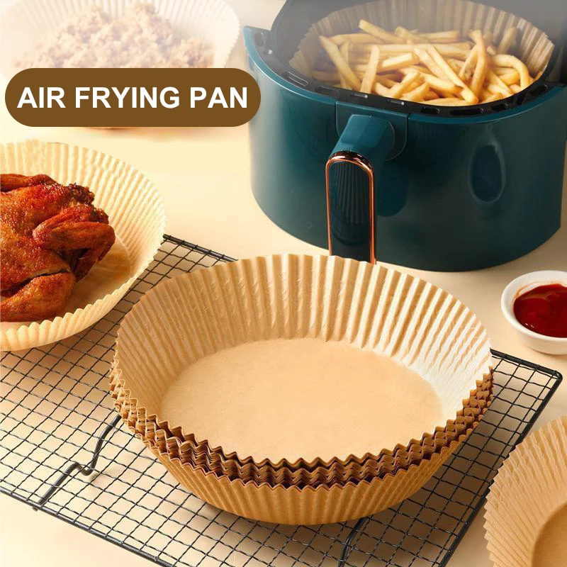 Air Fryer 50/100Pcs Disposable Paper Liner: Non-Stick Barbecue Pad