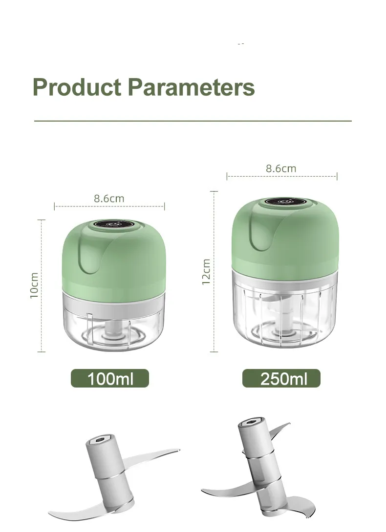 Mini Electric Garlic Chopper: USB Meat Grinder & Vegetable Crusher