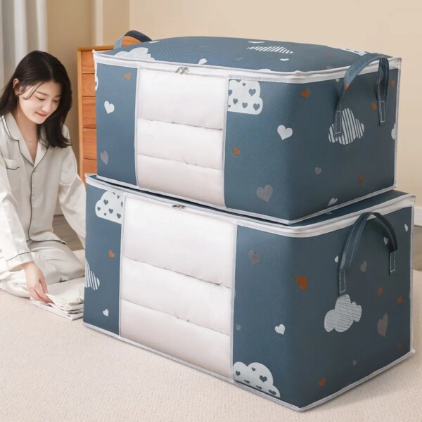 59560-35j6ff.jpg Large Capacity Clothes Storage Bag: Blankets Bedding Organizer