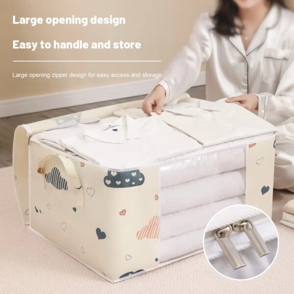 59560-ahmsnl.jpg Large Capacity Clothes Storage Bag: Blankets Bedding Organizer