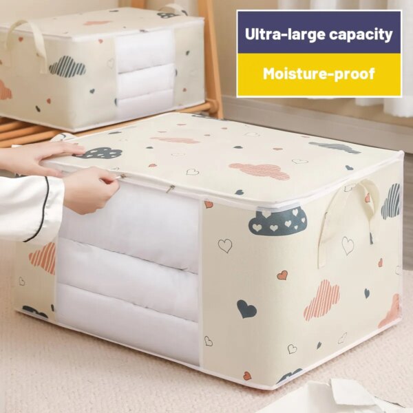 59560-dor9c3.jpg Large Capacity Clothes Storage Bag: Blankets Bedding Organizer