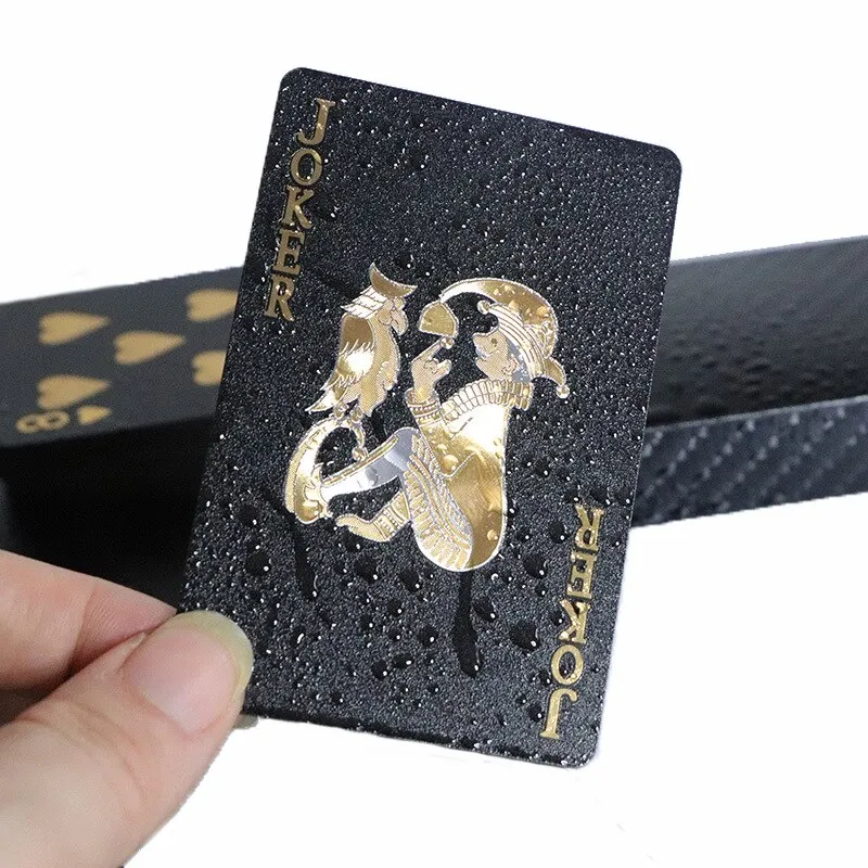 Black Gold Waterproof Playing Cards: Magic Poker Suit