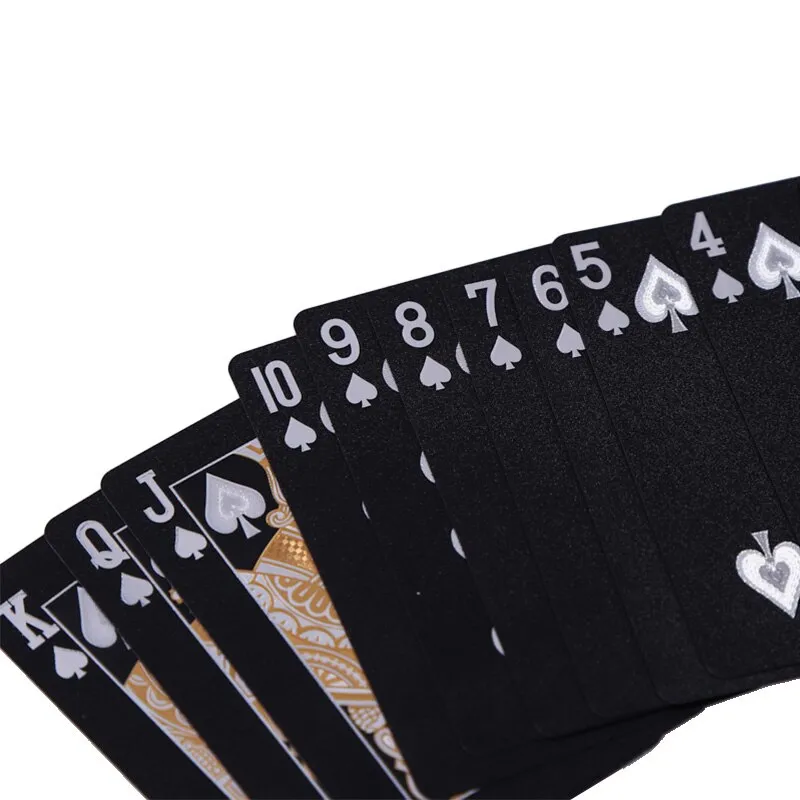 Black Gold Waterproof Playing Cards: Magic Poker Suit