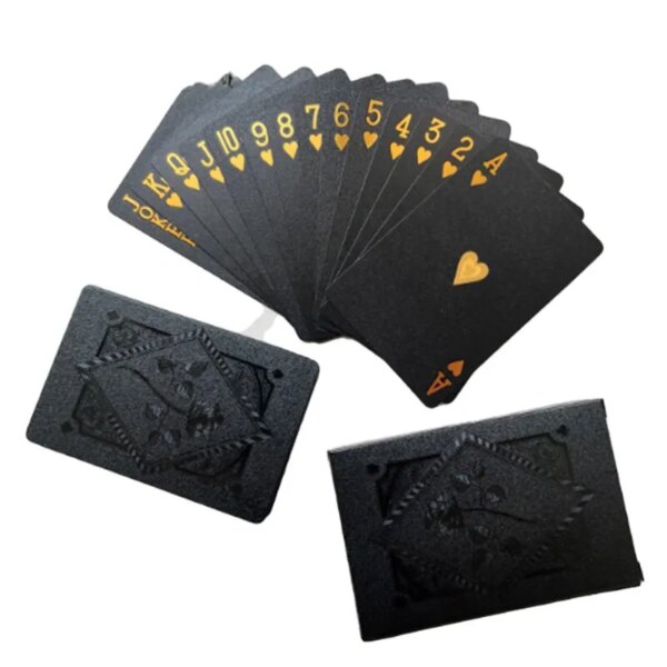 59616-dxnh6t.jpg Black Gold Waterproof Playing Cards: Magic Poker Suit