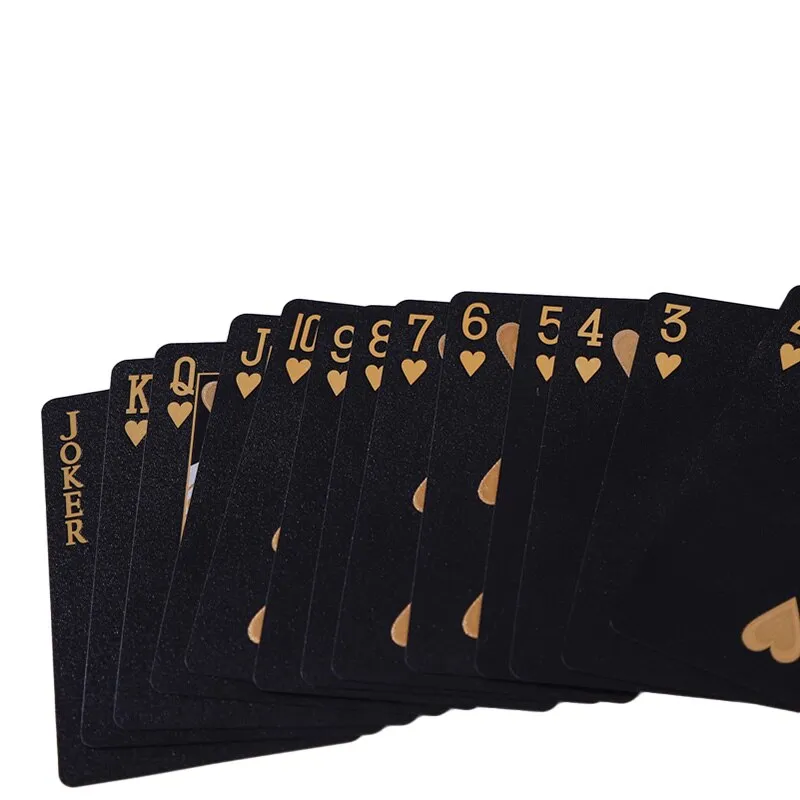 Black Gold Waterproof Playing Cards: Magic Poker Suit