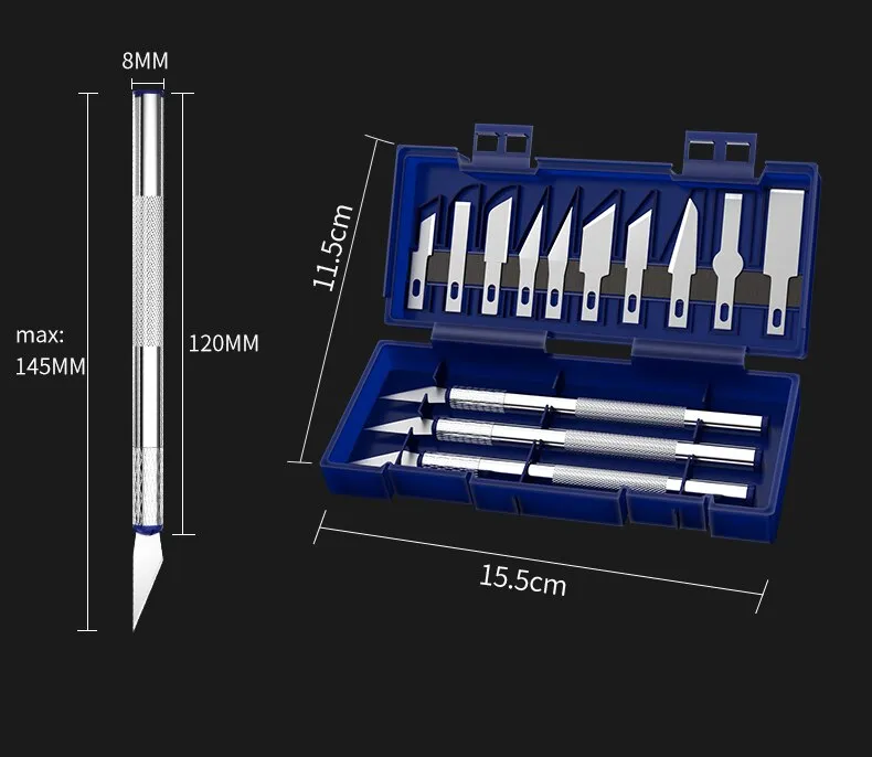 13Pcs Metal Carving Knife Set: Precision DIY Repair Tool