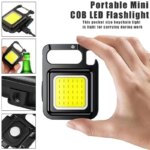 Mini LED Portable Keychain Flashlight: USB Rechargeable, Strong Magnet