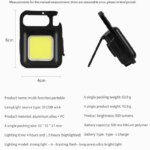 Mini LED Portable Keychain Flashlight: USB Rechargeable, Strong Magnet