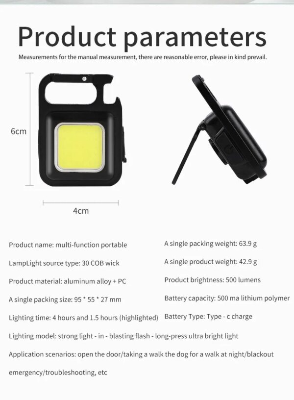 59717-frxyyf.jpg Mini LED Portable Keychain Flashlight: USB Rechargeable, Strong Magnet