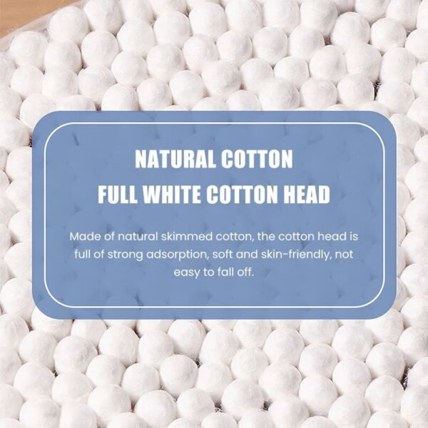 59816-mygqkg.jpg 100pcs Per Pack, 5 Packs, Double-Ended Cotton Swabs: Baby Ear Cleaning Sticks