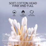 100pcs Per Pack, 5 Packs, Double-Ended Cotton Swabs: Baby Ear Cleaning Sticks