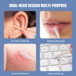 100pcs Per Pack, 5 Packs, Double-Ended Cotton Swabs: Baby Ear Cleaning Sticks