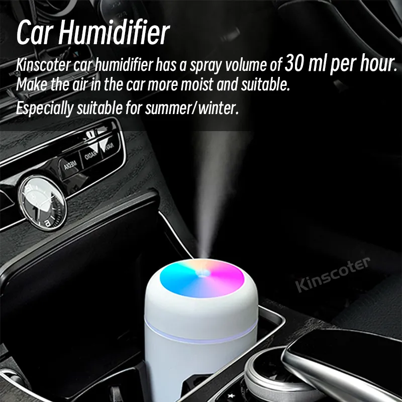 300ml H2O Air Humidifier: Portable USB Aroma Diffuser