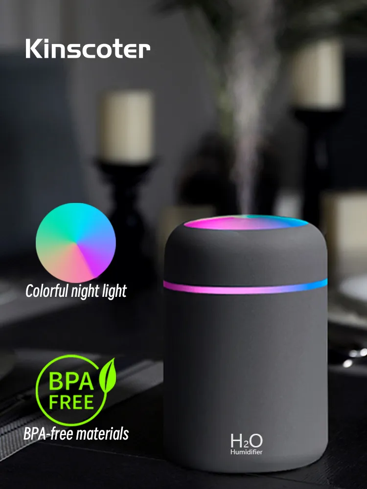 300ml H2O Air Humidifier: Portable USB Aroma Diffuser